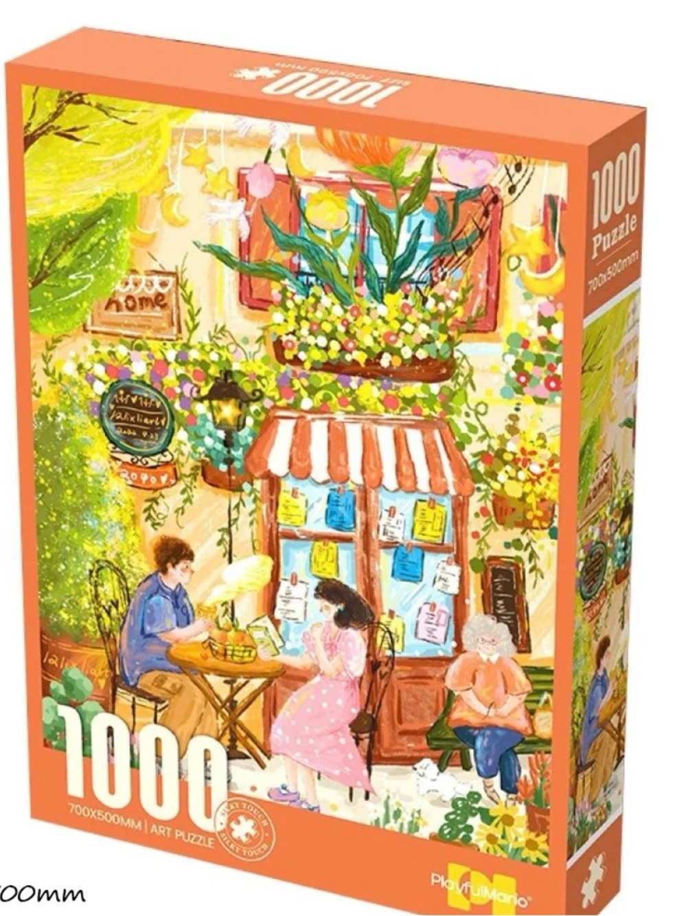 Orange Café Scene 1000-Piece Jigsaw Puzzle